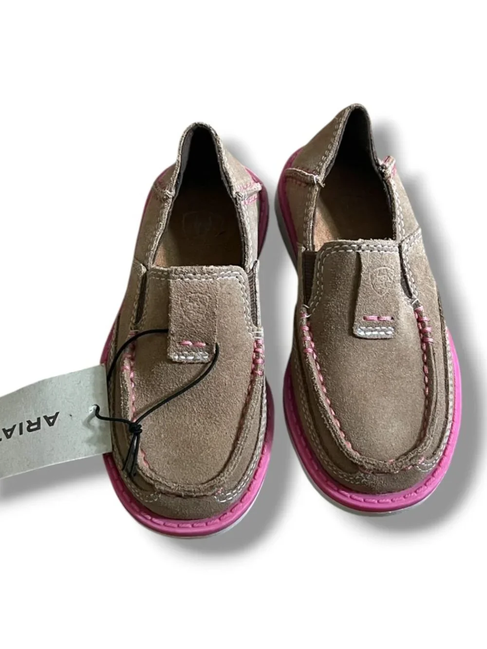NWT! Ariat Kids Cruiser Pink Accent Slip on Shoe Size 8